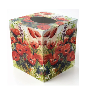 Boîte à mouchoirs en bois imprimée avec un motif de papillon vintage, objet décoratif pour la maison, l'hôtel, la voiture - Product Image 5