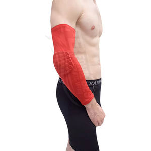 Manga de compresión acolchada con protector de codo para fútbol, voleibol, béisbol, protección, nombre del equipo personalizado, logotipo frontal, tallas para adultos - Product Image 4