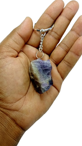 High Quality Crystal Keychain Stone Raw amethyst <b>Key</b> Chine Natural Stone Healing <b>Key</b> <b>Holder</b> Gift for Women <b>Key</b> <b>Chains</b> Wholesale - Product Image 5