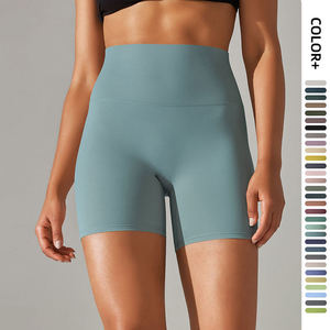 High <b>Elastic</b> <b>Waist</b> Waterproof Sporty Biker <b>Shorts</b> <b>Women</b> Yoga Gym Training Breathable Quick Dry Activewear - Product Image 2