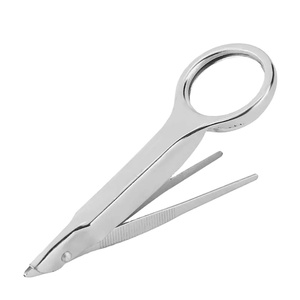 Pinzas de precisión de acero inoxidable punta fina de 10mm para reparación de joyas electrónicas Uso de pestañas de cabello encarnado - Product Image 2