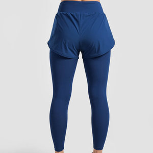 2in1 Full-Length Custom Logo Printed High Waist Four-Way Stretch Breathable Anti-Bacterial Belt Workout Gym Active Yoga Leggings - Product Image 4
