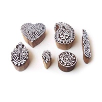 Tampon en bois à motif astrologique et horoscope, personnalisable, pour usage décoratif en impression au bloc et tatouages au henné
