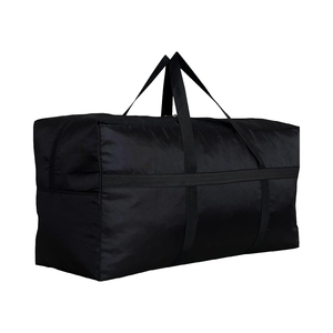 Bolsa de Almacenamiento Plegable Extra Grande de Oxford Negro con Cierres y Asas para Viajes y Hogar - Product Image 2