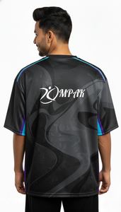 T-shirt oversize en sublimation pour homme, style streetwear urbain, décontracté, coupe ample, mode moderne. - Product Image 5