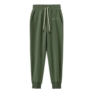 Men's Navy Blue Cotton Sweatpants Elastic Waist Drawstring Casual Joggers Side Pockets Midweight Autumn Wear - Product Image 6