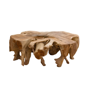 Organic Teak Root Base <b>Coffee</b> <b>Table</b> Handmade Eco-Friendly <b>Rustic</b> Modern Design Living Room Furniture Unique Driftwood Stump - Product Image 2