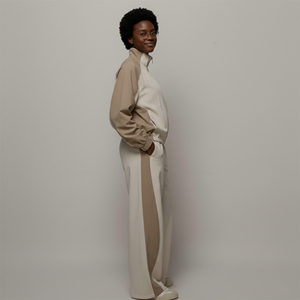 Customizable Heavy Weight 100% nylon Women's Tracksuit daily casual Wear 2 Color baggy fit streetwear hip hop ladies 2 piece <b>set</b> - Product Image 4