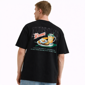 เสื้อยืดผ้าฝ้ายหนาน้ำหนักมากสำหรับผู้ชาย |   เสื้อผ้าสตรีทแวร์ทรงหลวมไซส์ใหญ่ |   การพิมพ์ดิจิทัลกราฟิก |   รับผลิตสินค้าตามสั่ง (OEM) ขายส่ง - Product Image 2