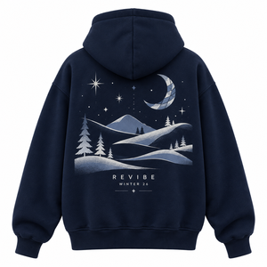 Custom <b>Christmas</b> <b>Hoodie</b> Winter Night Graphic Oversized Heavyweight Fleece Unisex Pullover Sweatshirt Wholesale - Product Image 4
