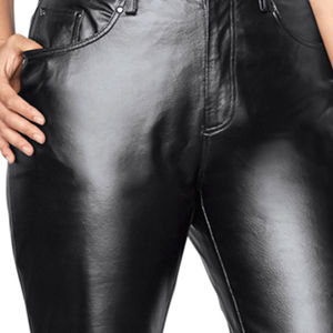 Pantalones de cuero de cintura alta elástica, leggings ajustados de cuero, pantalones de forro polar, moda femenina, pantalones de cuero para mujer - Product Image 5