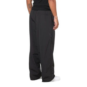 Customized <b>Men</b> Side Piping <b>Trousers</b> Loose Wide Leg <b>Drawstring</b> Waist Open Hem Streetwear Track Pants OEM Apparel Factory Supplier - Product Image 2