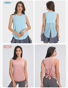 Camiseta Deportiva de Verano para Mujer, con Logotipo Personalizado, UPF 50+, Secado Rápido, Suave y Cómoda, Cuello Redondo, Elástica en Cuatro Direcciones, Holgada, Larga, para Yoga y Gimnasio - Product Image 5