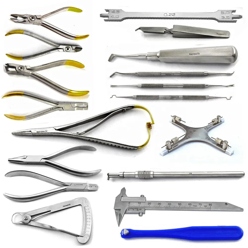 Kit Ortodontik Gigi Stainless Steel, Peralatan Bedah Dokter Gigi, Kit Kebersihan Gigi Desain Baru dengan Kustom