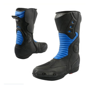Wholesale <b>Men</b> Motorbike Leather Footwear 2026 New Arrival High Quality Anti Skid Protective Biker <b>Shoes</b> Custom Made - Product Image 2