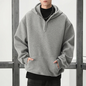 Sudadera con capucha con cremallera al por mayor, con logo personalizado, unisex, de alta calidad, de peso pesado, con cremallera completa y corte cropped, nueva. - Product Image 1