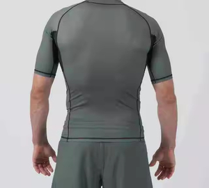 Rashguard d'entraînement MMA pour hommes, respirant, manches courtes, haute qualité, logo personnalisé - Product Image 5