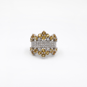 925 Sterling Silver Rhodium Plated Natural <b>Citrine</b> <b>Ring</b> - Product Image 2