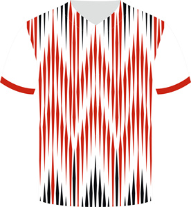 Camiseta de Béisbol Unisex con Cuello en V, Manga Corta, Estampado Geométrico, Transferencia Térmica, Bordado 3D, Antibacteriana, Secado Rápido, Transpirable, 100% - Product Image 2