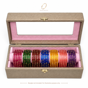Boîte de rangement à bijoux élégante à un seul niveau avec finition scintillante, couvercle transparent, boîte de voyage pour bracelets, colliers - Product Image 1