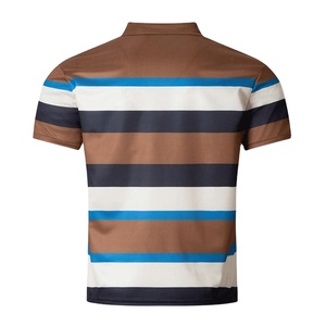 เสื้อเชิ้ตแขนสั้นผู้ชาย หลายสี ลายทาง ผ้าถัก ระบายอากาศดี สวมใส่สบาย โพลีเอสเตอร์/คอตตอน ปรับแต่งได้ สำหรับฤดูร้อน น้ำหนัก 180 กรัม - Product Image 2