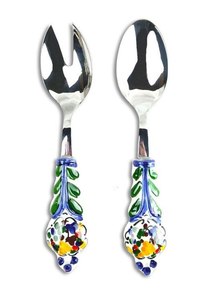 Handmade wood <b>salad</b> spoon fork set natural wooden serving utensils <b>salad</b> mixing kitchen accessory - Product Image 3