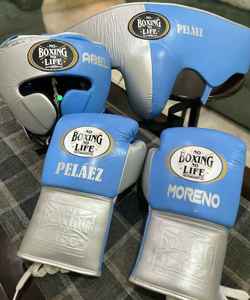 Professional Customisable Brand New Premium Quality Real Leather No Boxing No Life Boxing Set Martial Art Boxing Training Set. - Product Image 2