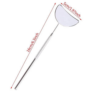 Espejo de Mano Personalizado de Acero Inoxidable con Lente Ancha para Extensión de Pestañas, Acabado de Aleación de Zinc, Aplicación Precisa, Uso Diario Duradero - Product Image 2