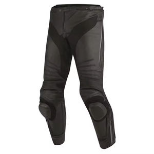 Pantalones de Motocicleta de Cuero Negro y Rojo para Hombre con Protección en las Rodillas, Diseño de Bloques de Color, Transpirables, para Todas las Temporadas - Product Image 4