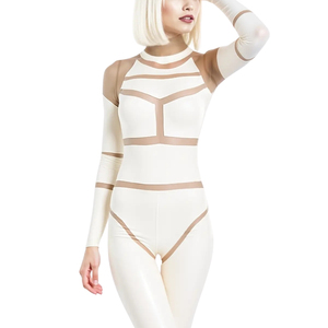 Women's High Waist Long Sleeve Bandage <b>Jumpsuit</b> Full Length Bodycon Fit Spandex Nylon Clubwear Tummy Control Shapewear - Product Image 4