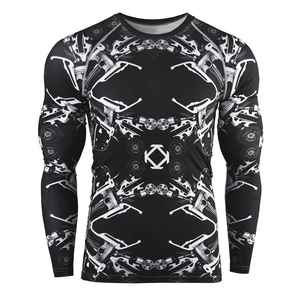 Nouvelle tenue d'entraînement élégante, de haute qualité, personnalisée, respirante, coupe ajustée, en spandex et polyester, séchage rapide, pour hommes. - Product Image 1