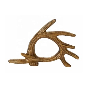 Servilleteros ondulados en tono dorado, soporte de tela de Metal para servilletas de mesa para cenas, fiestas, vacaciones, uso diario y decoración de eventos - Product Image 4