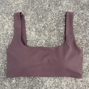Women Seamless Racerback Sports <b>Bra</b> Medium Support Scoop Neck Solid Color Yoga Top Spandex Polyester <b>Blue</b> Pink Black - Product Image 3