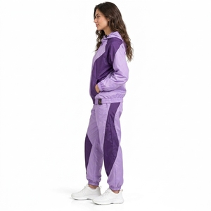 Premium <b>Women</b> Windbreaker Tracksuit Wind Resistant <b>Jacket</b> Pants Set Soft Lightweight Fabric Breathable Construction Comfortable - Product Image 4