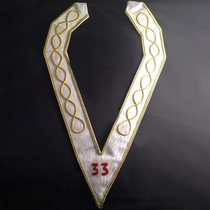 Collarín Masónico de Grado 33 del Rito Escocés, Collarines Masónicos Personalizados de Alta Calidad, Mejores Ofertas en Collarines Masónicos Personalizados - Product Image 1