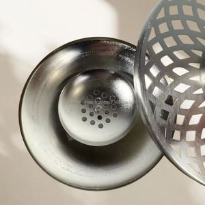Encensoir Mabkhara contemporain en métal doré avec grille en maille, plateau à charbon et support en résine pour cônes, pour encens Oud arabe, pièce maîtresse - Product Image 2