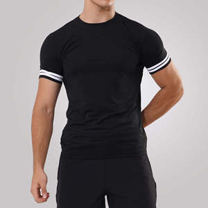 T-shirt uni d'été pour homme, coupe ajustée, séchage rapide, décontracté, vente en gros - Product Image 6