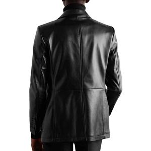 Blazer en cuir pour homme de haute qualité, style hiver personnalisé, nouveau modèle, doux, respirant, anti-rides, en toile enduite - Product Image 2