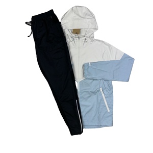 Custom Men's Winter Cotton Fleece Breathable <b>Two</b>-<b>Piece</b> Waterproof Tracksuit <b>Set</b> High Quality New Sweatsuit 2026 - Product Image 1