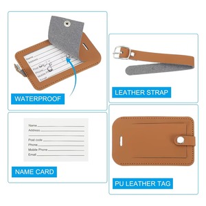ป้ายแท็กกระเป๋าเดินทางหนังแท้คุณภาพสูงสำหรับสายการบินและโรงแรม ป้ายชื่อเดินทางหนังแท้แบบขายส่ง LTG-0340 - Product Image 5