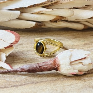 Unique Design Vintage Tiger Eye Brass <b>Ring</b> Gold Plated Bedded Tribal Handmade <b>Ring</b> <b>Statement</b> Trendy Wholesale <b>Ring</b> For Women - Product Image 5