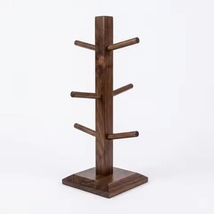 White Dip-Dyed Wooden Coffee Cup Tree Kitchen Countertop Storage Stand Tabletop <b>Mug</b> Display Rack Wooden <b>Mug</b> <b>Holder</b> - Product Image 4