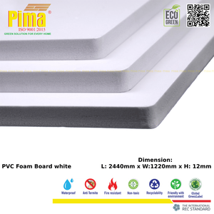 20mm Thick White <b>PVC</b> WPC Foam Board <b>Sheet</b> with 0.6 G/cm3 Density Celuka Surface for Advertising Panels - Product Image 2