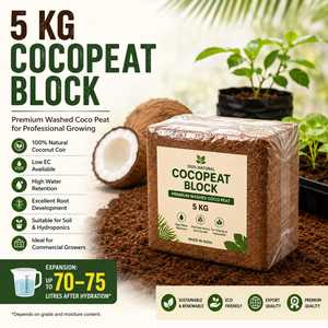 Bulk Wholesale 5kg Low EC Washed Eco-Friendly Cocopeat <b>Block</b> 100% Organic Substrate PH 5.2-6.8 for Hydroponics Greenhouse - Product Image 5