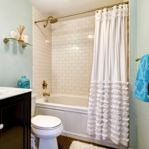 Rideaux de douche robustes au meilleur prix en Inde Rideau de douche uni pour salle de bain - Product Image 3