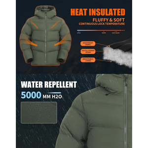 Veste matelassée longue à capuche pour homme, coupe-vent, respirante, légère, doublure lisse, marque privée professionnelle - Product Image 4