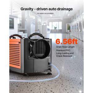 Deshumidificador Comercial Portátil de 70 Pintas con Manguera de Drenaje Automático para Espacios Reducidos, Sótanos y Cuartos de Almacenamiento, Deshumidificadores Industriales Automáticos - Product Image 6