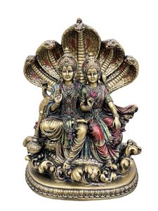 Estatua de Resina de Dioses Hindúes Hecha a Mano en Latón, Tono Dorado, Decoración para el Hogar o Templo, Artesanía Metálica - Product Image 3