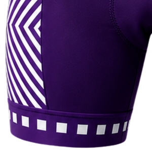 Purple White <b>Cycling</b> <b>Shorts</b> with <b>Padded</b> Seat Custom Quick Dry Breathable Stretch Bicycle Racing Training Performance Bike Wear - Product Image 2