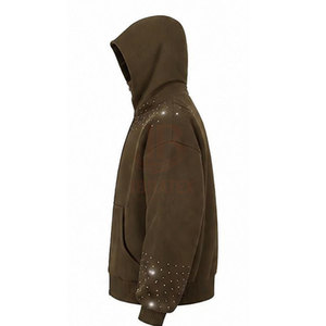 Sweats à capuche Balaclava de qualité supérieure, best-sellers, nouveaux modèles, 100 % coton, avec strass, pour hommes - Product Image 2